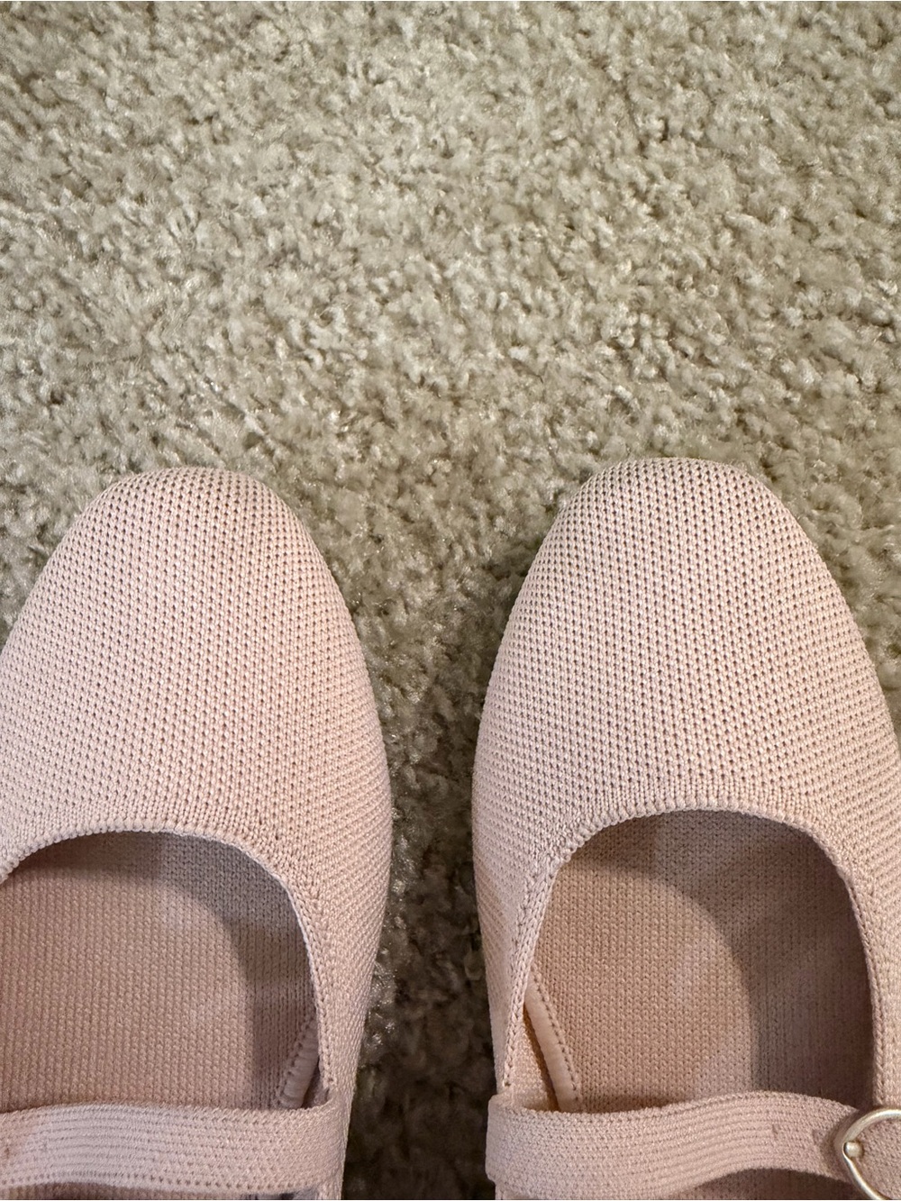 Rothy's Blush Pink Double-Strap Mary Jane Flats - Picture 2 of 5